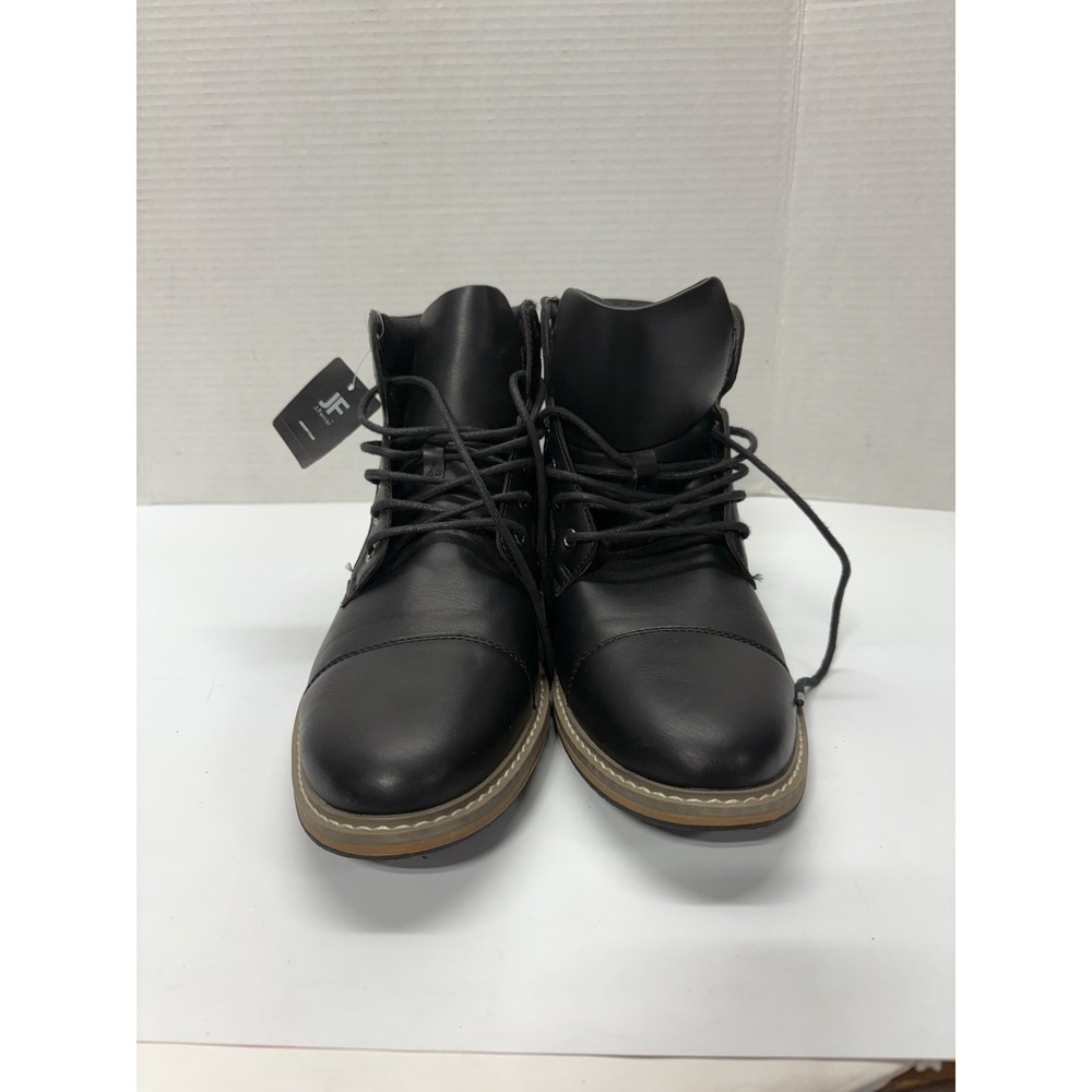 JF J.Ferrar Mens Dress Ankle Boots Lace Up Sz 10.5 M Millbank Black Memory Foam